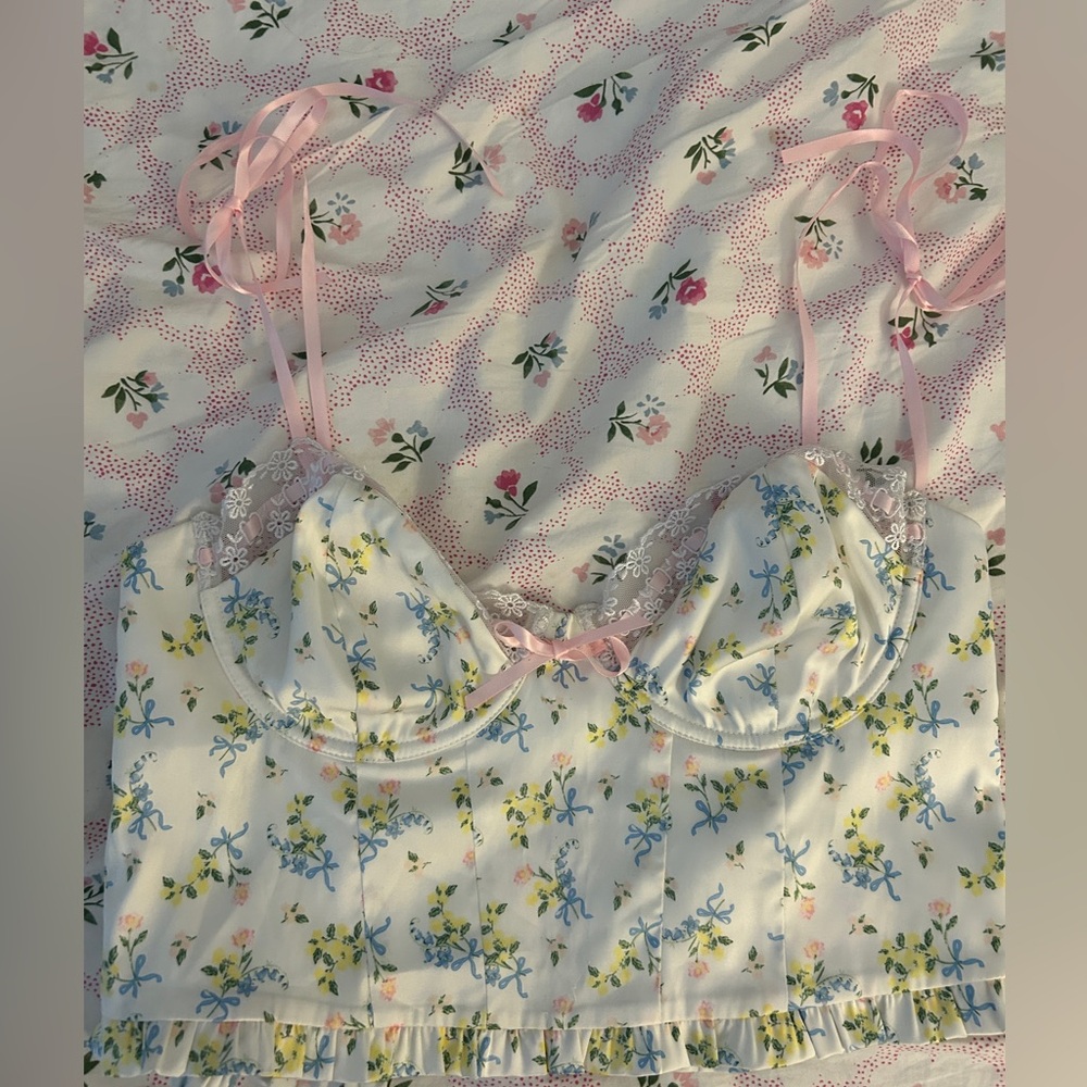 NWOT. For love and lemons Charlotte top. Brand new never been worn. Size LG